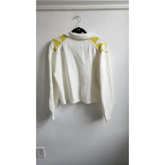 Levi's Vega Argyle Cardigan Sweater Collared Button Up Knit Preppy Academia - Picture 5 of 6